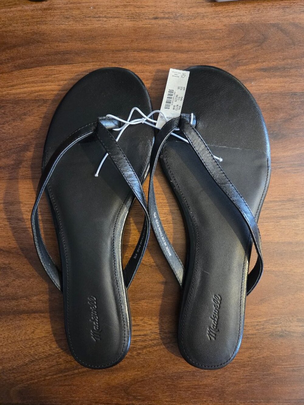 NWT Madewell Iggy Thong Sandal True Black Size 9.5